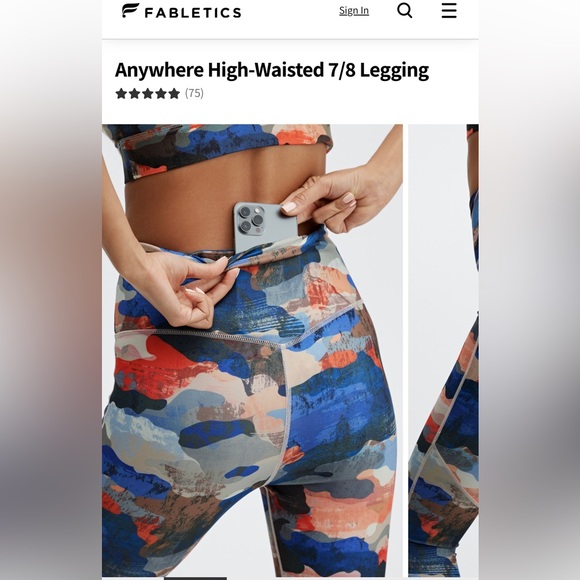COPY - Fabletics anywhere high waisted 7/8 leggings size XXSMALL - Picture 2 of 9